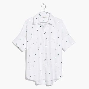 Madewell Cactus Embroidered Courier Shirt, XXS